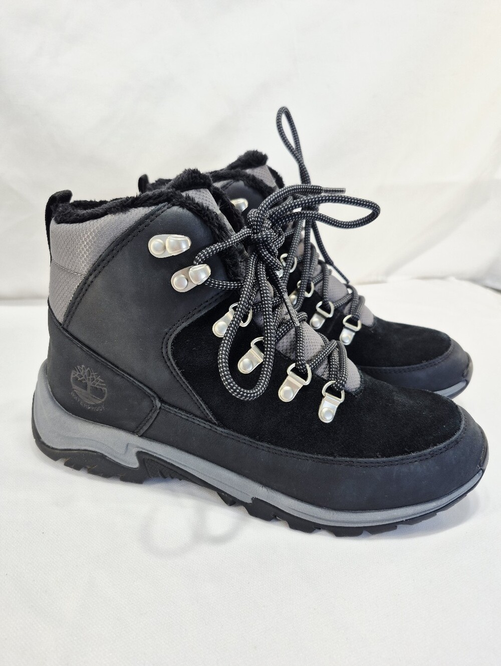 Timberland Women's MT. MADDSEN MID WARM WATERPROOF Black Boot Size 8.5 Wide NEW